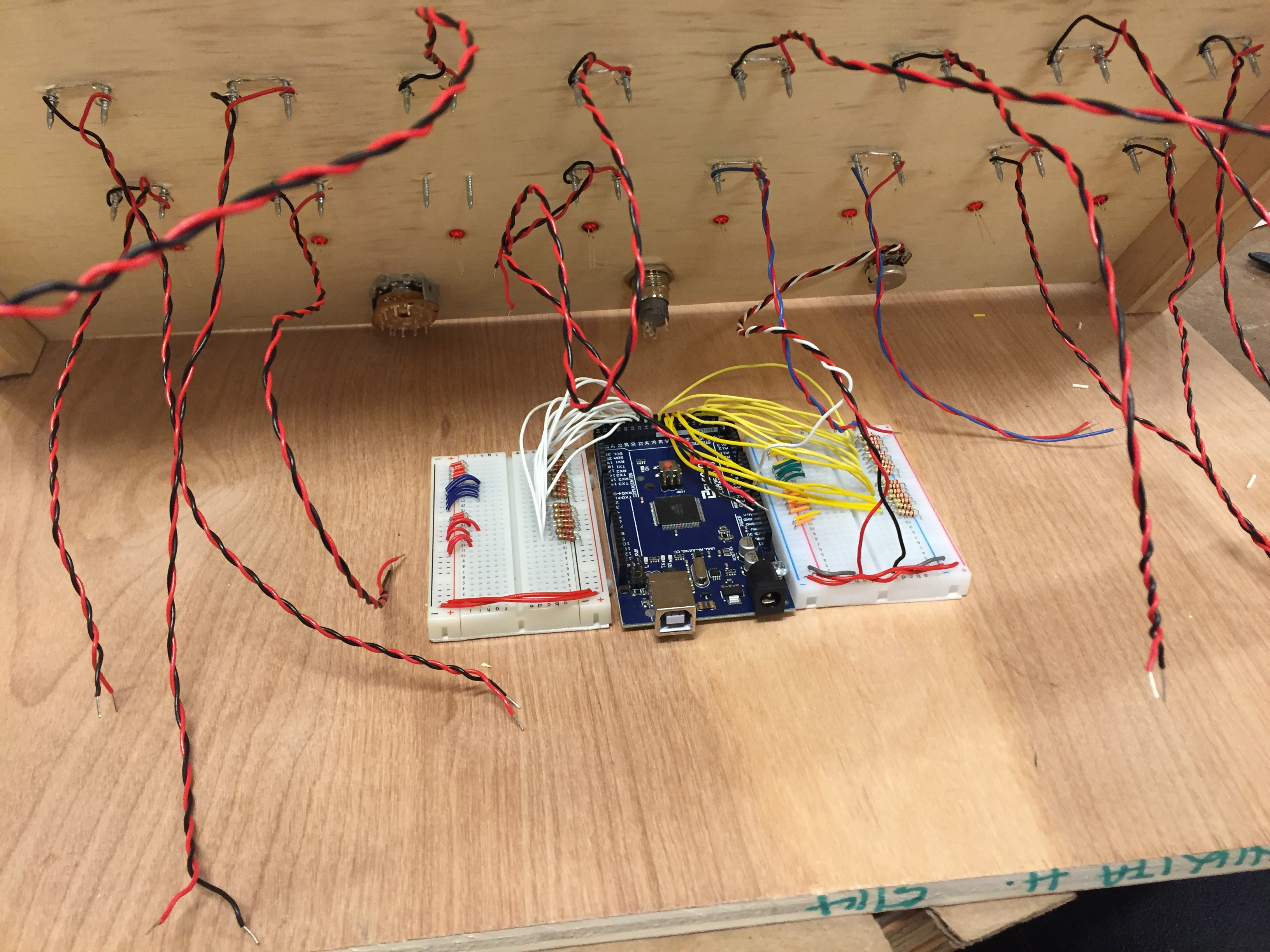 Arduino wiring inside prototype