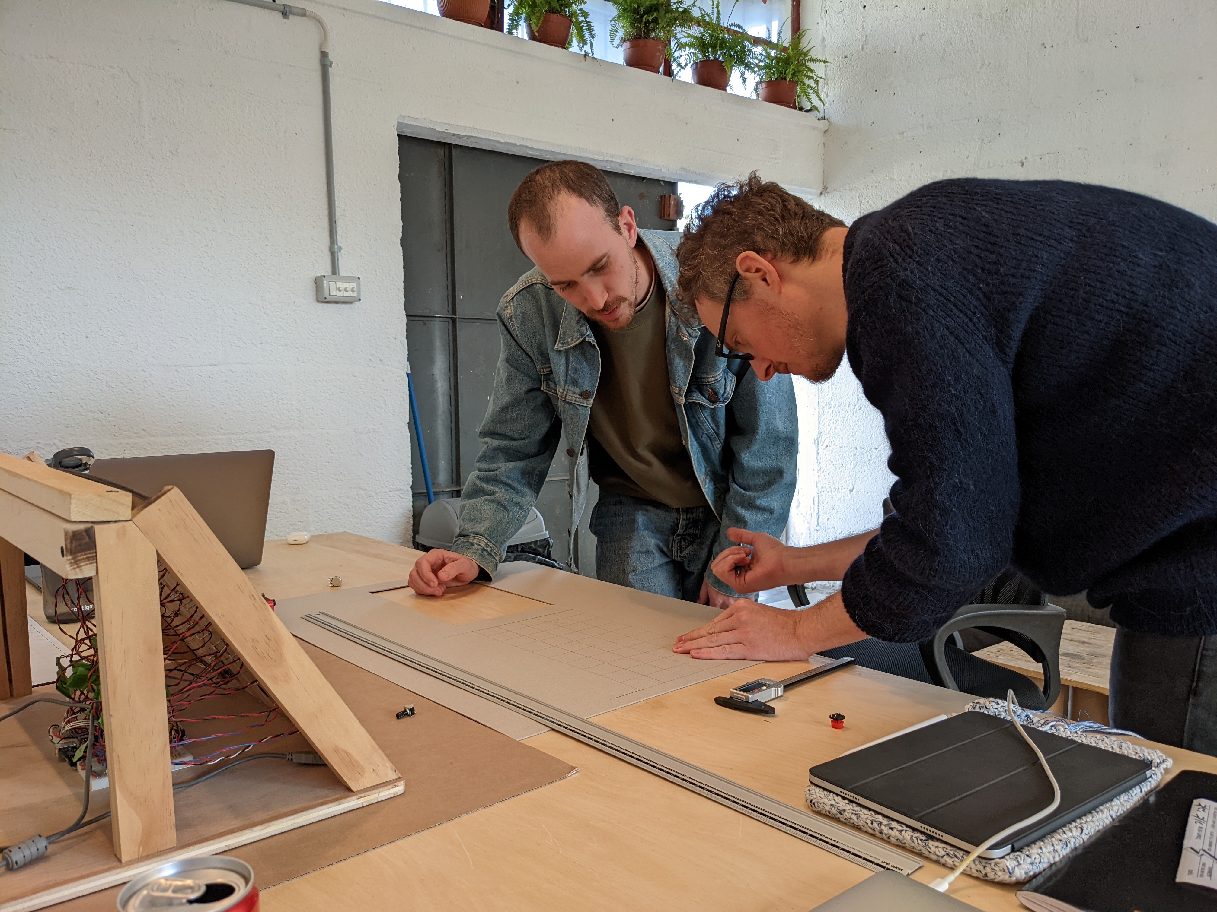 Founders working on design